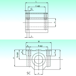 1000 mm x 1580 mm x 462 mm Misalignment factor k1 NBS SC 30 Linear Bearings